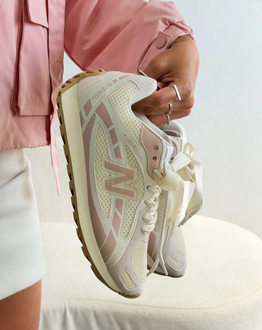 New Balance Creme e Rosa